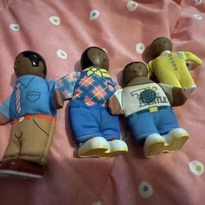 RARE HTF VINTAGE 1992 Monarch Toys Peeps People - Family Mom, Dad, And Kids